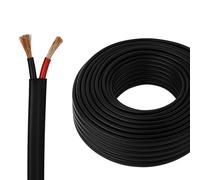 Automotive Flat Twin 2 Core Cable 12V/24V Thin Wall Wire for Auto Boat 21A, 1.5mm² (50M Roll)