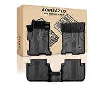 Automotive Floor Mats for Honda Accord 2014-2017, Heavy Duty TPE All Weather Car Floor Mats, 1st & 2nd Row Full Set Rubber Floor Liners, Anti Skid Car Mats, Black