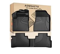 Automotive Floor Mats for Nissan Murano 2015-2022, Heavy Duty TPE All Weather Car Floor Mats, 1st & 2nd Row Full Set Rubber Floor Liners, Anti Skid Car Mats, Black
