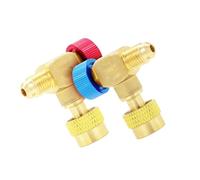 Automotive for R22 32 R410A HVAC Service Valves 90 Degree Right Angles Brass Fitting for Tight Spaces Refrigerants Charging Valves