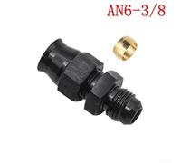 Automotive Fuel Line Adapter Straight Tube Hose Fitting With Compression Insert, Aluminum Alloy Construction And Superior Thread Strength For Secure Connection(AN6-3/8)