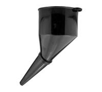 Automotive Fuel Transfer Funnel, Black Plastic, Wide-Mouth Design