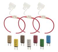 Automotive Fuses Holder Auto Reset Circuit Switches Quick Connection Terminals 14V Vehicle Electrical Systems 10pcs Automotive Fuses Holder Kit