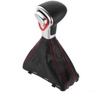 Automotive Gear Knob Cover for For A4 For A6 Automatic Transmission Left Hand Drive Models 2004 to 2015 Using PU Leather and ABS (red line)