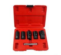 Automotive Grade Extractor Kit with Chromium Steel Construction and Twisted Groove Pattern for Stripped Lug Nut Recovery