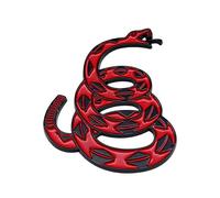 Automotive Grade Metal Snake Sticker Textured Car Decal Strong Adhesive Auto Badge for Truck Bike Yellow Weatherproof Metal Car Sticker