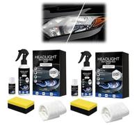 Automotive Headlight Restoration Kit, 2026 New Headlight Cleaner Polishing for All Vehicles, That Restores Clarity, Removes Yellowing Oxidation, Waterproof Gloss Finish (2Pcs)