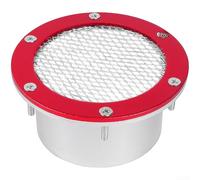 Automotive Intake Grille Cover 76MM Aluminum Alloy Mesh for Vehicle Airflow Management and Debris Shield with General Compatibility (Red)