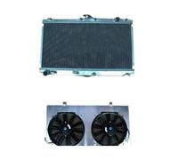 Automotive Intercooler Compatible With Mazda For Miata For MX5 1999 2000 2001 2002 2003 2004 2005 Aluminum Radiator Shroud Fan Replacements Repairs Parts(Size2)