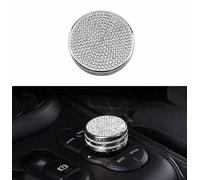 Automotive interior Bling Accessories Applique ring Decorative circle Applique ring Air conditioning knob Fit for Mini Cooper 2016-2021 Rhinestone crystal (Multimedia knob cover)