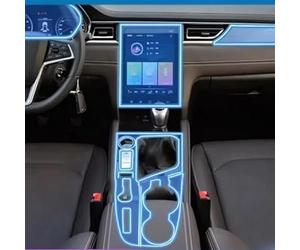 Automotive Interior Screen Protective Film TPU Anti-Scratch Gearbox Panel Dashboard Navigation Sticker,for JAC J7 2022 2023