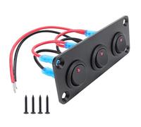 Automotive Marine Red LED Toggle Switches Panel 20A 12V Suitable For Boat Dashboard Control Easy Installation Waterproof Panel Switch