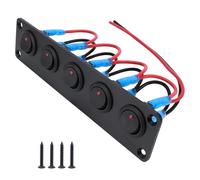 Automotive Marine Red LED Toggle Switches Panel 20A 12V Suitable For Boat Dashboard Control Easy Installation Waterproof Panel Switch