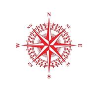 Automotive Merchandise Decals Stickers Pickup Truck Stickers Car Compass Graphics DIY Decoration Rv Camper SUV Truck Side Hood Vinyl Sticker (Color : Red, Size : L 50X50CM) ( Color : Red , Size : L 50