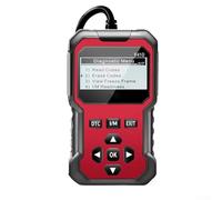 Automotive OBDII Code Reader and Diagnostic Tool for Engine Fault Detection, Battery Voltage Monitoring, Freeze Frame Data Capture, and EVAP Testing (red)