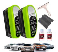 Automotive Oil Film Cleaning Brush 2.0, Auto Glass Cleaner & Scratch Repair Wax, Reusable Windscreen Cleaning Board, Rain Repellent & Coating for Car Windows (B2)