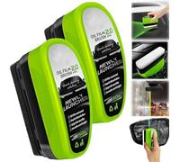 Automotive Oil Film Cleaning Brush - 2025 Upgraded Glass Oil Film Remover,Glass Cleaning Board for Windshield, New 2.0 Green Oil Film Wipe,Glass Cleaning Wipe Board for Car Window (2)