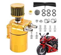 Automotive Oil Separator Tank - 300ml Metal Breather Can | Integrated Air Filter and Steel Mesh Insert for Efficient Gas Recycling Engine Cleanliness and Improved Function in Modified Cars or High