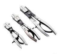 Automotive Oil Tube Seal Pliers 3 Piece Flat Nose Set Engineered for Consistent Hose Clamping Performance (3-piece Set)