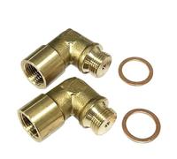 Automotive Oxygen Sensors 2PCS Universal M18x1.5 Thread 90 Degree Oxygen Sensor Adapter Brass Elbow Auto Accessory Connector Car Oxygen O2 Sensor(JXSS026-2PCS)