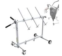 Automotive Paint Stand, 360-Degree Rotating Rack for Panels, Adjustable Hanger for Doors, Bumpers, Fenders, and Hoods