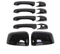 Automotive parts Compatible With Jeep For Grand For Cherokee 2011 2012 2013 2014 2015 2016 2017 2018 2019 2020 2021 Car Rearview Side Mirror Cover Door Trim(Kit none smart black)