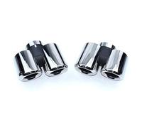 Automotive Pipe For Defender 90 110 130 2020-2025 Exhaust Pipe Upgrade Round Stainless Steel Square Black Muffler Tip Nozzle(Silvery 3.0T)