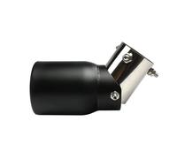 Automotive Pipe Stainless Steel Exhaust Tip 63mm/3.5"89mm Adjustable Universal For Car SUV Single Rolled Edge Pipe With Bolt-On(Black)