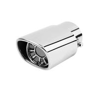 Automotive Pipe Style 63mm Exhaust Muffler Pipe Universal Stainless Steel Silver Auto Tail Rear Tip Decoration Car Accessories(Silver2)