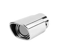 Automotive Pipe Style 63mm Exhaust Muffler Pipe Universal Stainless Steel Silver Auto Tail Rear Tip Decoration Car Accessories(Silver1)