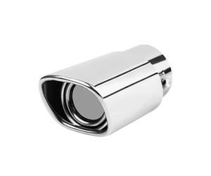 Automotive Pipe Style 63mm Exhaust Muffler Pipe Universal Stainless Steel Silver Auto Tail Rear Tip Decoration Car Accessories(Silver1)
