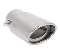 Automotive Pipe Terminal Glossy Silver Stainless Steel Car Straight Pipe Rear Muffler Tip Tail Throat