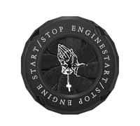 Automotive Push Shield - Swivel Zinc Shielding Cap, Anti Scratch Stop Control Overlay, Personalized Styling Mod Decoration | Gear Shift Area Panel Surround Personalized Protection