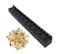 Automotive Relay Socket Holder Connector 10 Sets 5Pin 30A 80AMP with 6 3mm Terminals, Replacement for Vehicle Electronic Systems and Lighting