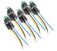 Automotive Relay Switch 12v 30a Fuse Kit for Car Applications | Plastic Build, 4 Pin Socket Wiring Set, Black Finish, Truck Applications and Easy Connection