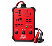 Automotive Relay Tester 12V/24V - 4/5 Pin Car Relay Diagnostic Tool, Battery diagnostic tool, Voltage Tester & Battery Checker for Cars, SUVs, Trucks and Fleet Maintenance (Red)
