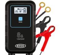 Automotive SMARTCHARGE 8 - 8A Smart Car Battery Charger, 12V & 24V Battery Maintainer - 9 Stage Charger for AGM, Leisure, Lithium, HGV, Car and Van