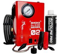 Automotive Smoke Machine for EVAP, Vacuum, Exhaust, and More Leak Detection Testing | Model 02 | Approved Smoke Fluid Included | Built-in Air Compressor | Pressure Gauge