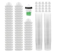 Automotive Spray Cup - Car Painting Kit with Clear Scale, Paint Utensil Equipment Guns Addon Coating Things | Measuring Mixing Solvent Storage Reservoir with Lid for Repair Detailing Yacht Aerospace