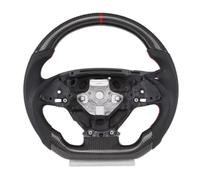Automotive steering wheel Compatible With Chevrolet For Corvette C7 Z06 Zr1 2014 2015 2016 2017 2018 2019 Carbon Fiber Perforated PU Racing Steering Wheel Parts(Carbon)