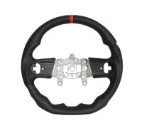 Automotive steering wheel Compatible With Jeep For Wrangler JL 2018 2019 2020 2021 2022 2023 2024 Car Accessories Perforated PU Heated Steering Wheel Replacement(Red Heated)
