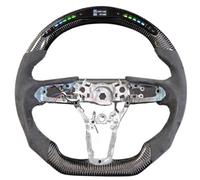 Automotive steering wheel Compatible With Mazda For 3 For Axela Lights And Carbon Fiber Italy Suede PU Sports Car Accessories Steering Wheel Replacement