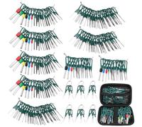 Automotive Terminal Pin Removal Tool Kit, 172-Piece Stainless Steel Wire Harness Extraction Set with Ergonomic Handles and Waterproof Case
