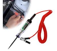 Automotive Test Light Digital LED Circuit Tester with 70.8 Inches Retractable Spring Wire, DC 3V/6V/12V/24V Inductive Test Pen for Checking Vehicle Car Truck Motorcycle Boat Fuses and Battery Voltage