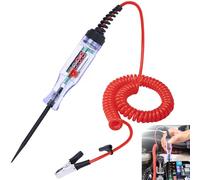 Automotive Test Light with Voltmeter, 5-90V DC Digital LED Car Fuse Tester, Auto Bidirectional Circuit Tester Automotive, Timing Light Power Tester with Extended Spring Wire & Probe for Car/RV