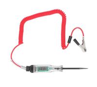 Automotive Test Pen Digital Display Circuit Tester with Red Wire for Voltage Current Detection Portable Electric Tester Pen for Auto Electrical Diagnosis (Red Wire New Type)