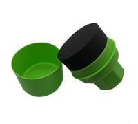 Automotive Tire Dressing Applicator Sponge Pad For Car Waxing And Polishing Tasks With Soft Grip Handle In Red Color For Care(Green flat mouth)