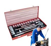 Automotive Tool Kit - 24 Piece Compact Car Repair Tools, Portable Key & | Multifunctional Set for Use on Motorhomes, Trucks, Motorcycles,