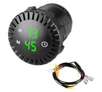 Automotive Touch Digital Clock - 12V 24V Waterproof LED Display for Car Boat | Small Compact Timer for Owners Commuting Urban Riding, Night Vision Dashboard