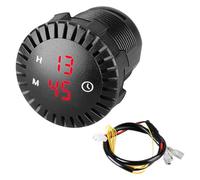 Automotive Touch Digital Clock - 12V 24V Waterproof LED Display for Car Boat | Small Compact Timer for Owners Commuting Urban Riding, Night Vision Dashboard